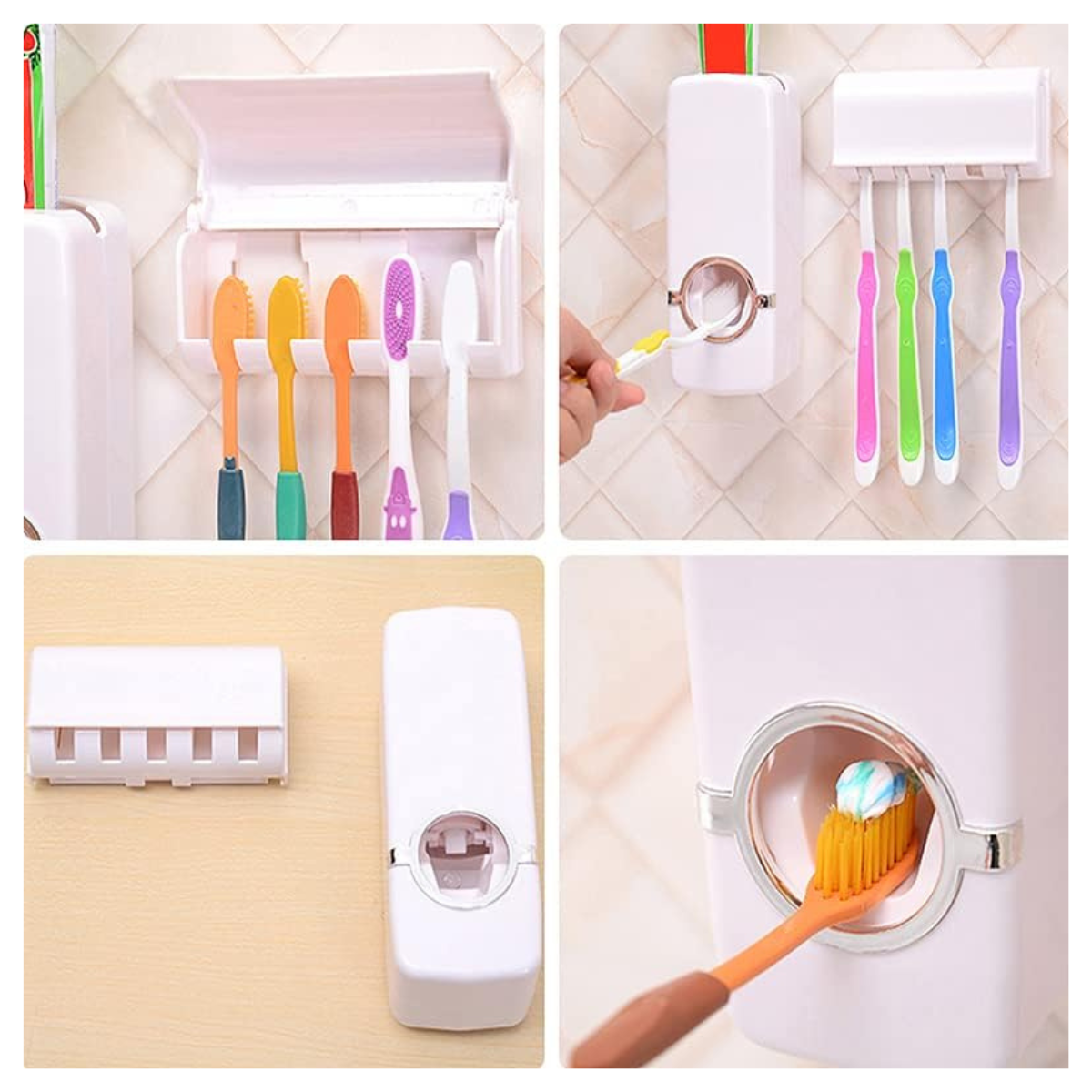 Dosificador Pasta Dental y Porta Cepillo