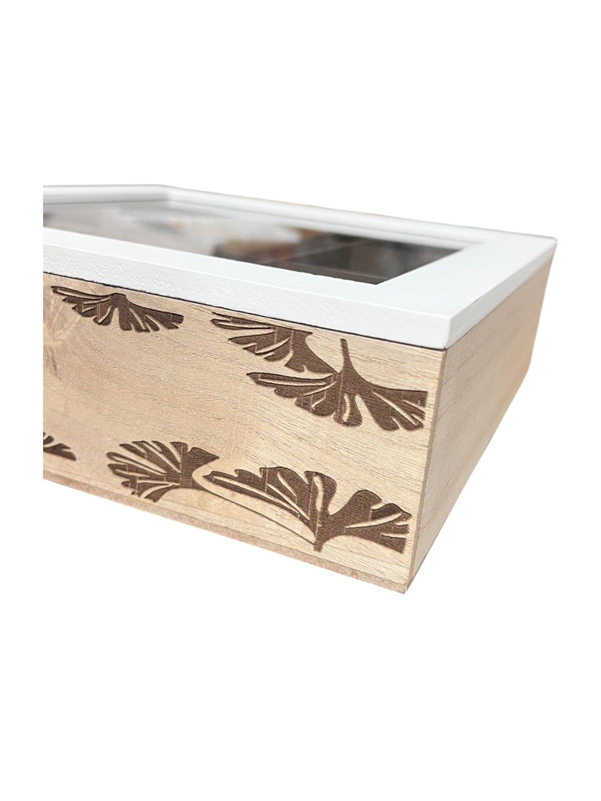 Caja De Té Mediana De Madera 9 Espacios