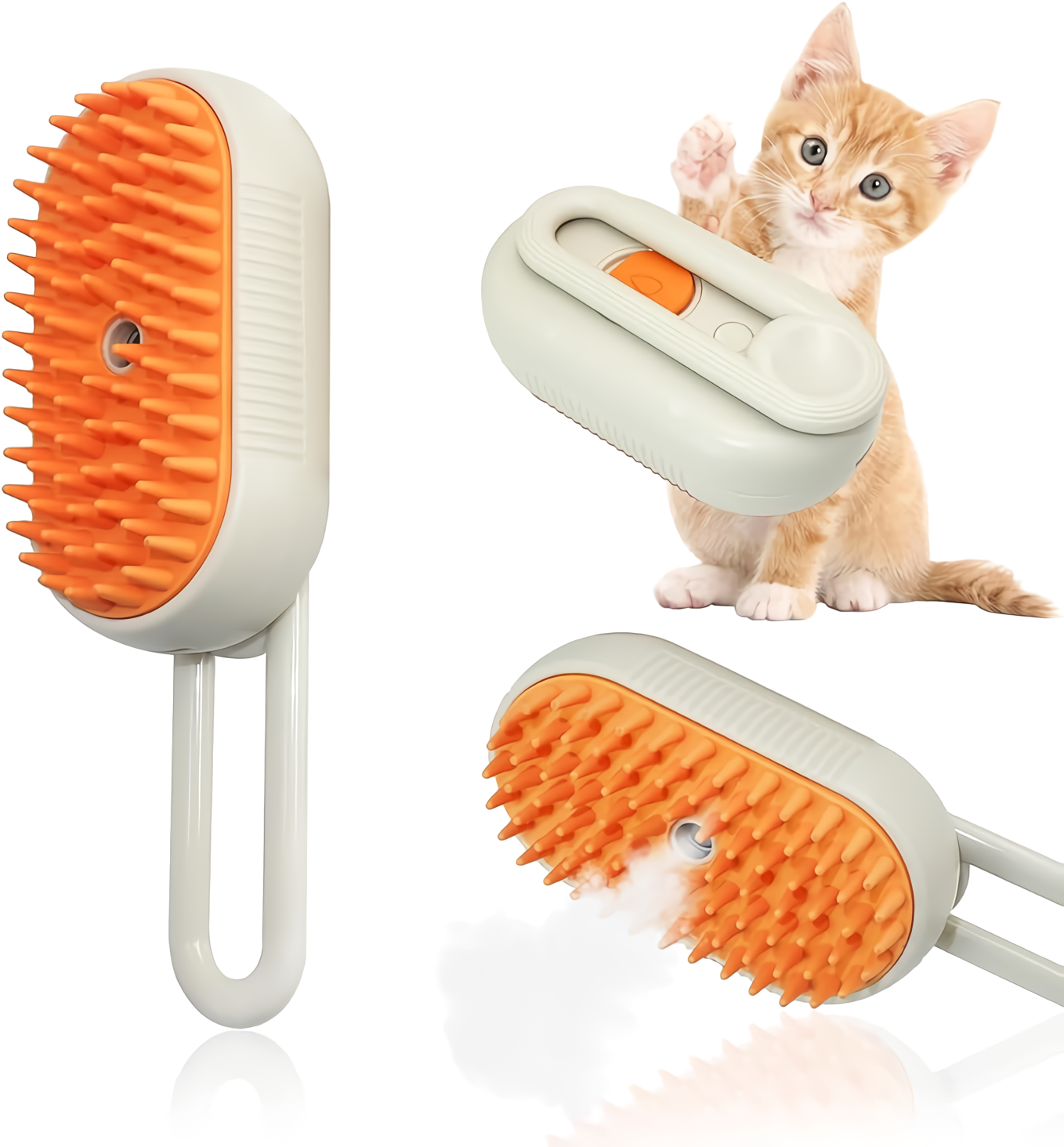 Cepillo A Vapor Mascotas 3 en 1 Limpieza