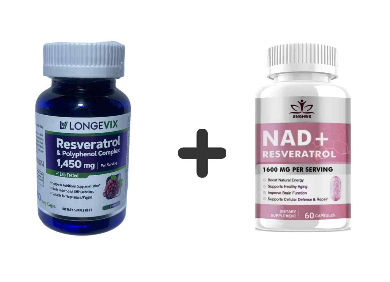 1 NAD + 1 Resveratrol Longevix 60 Caps.